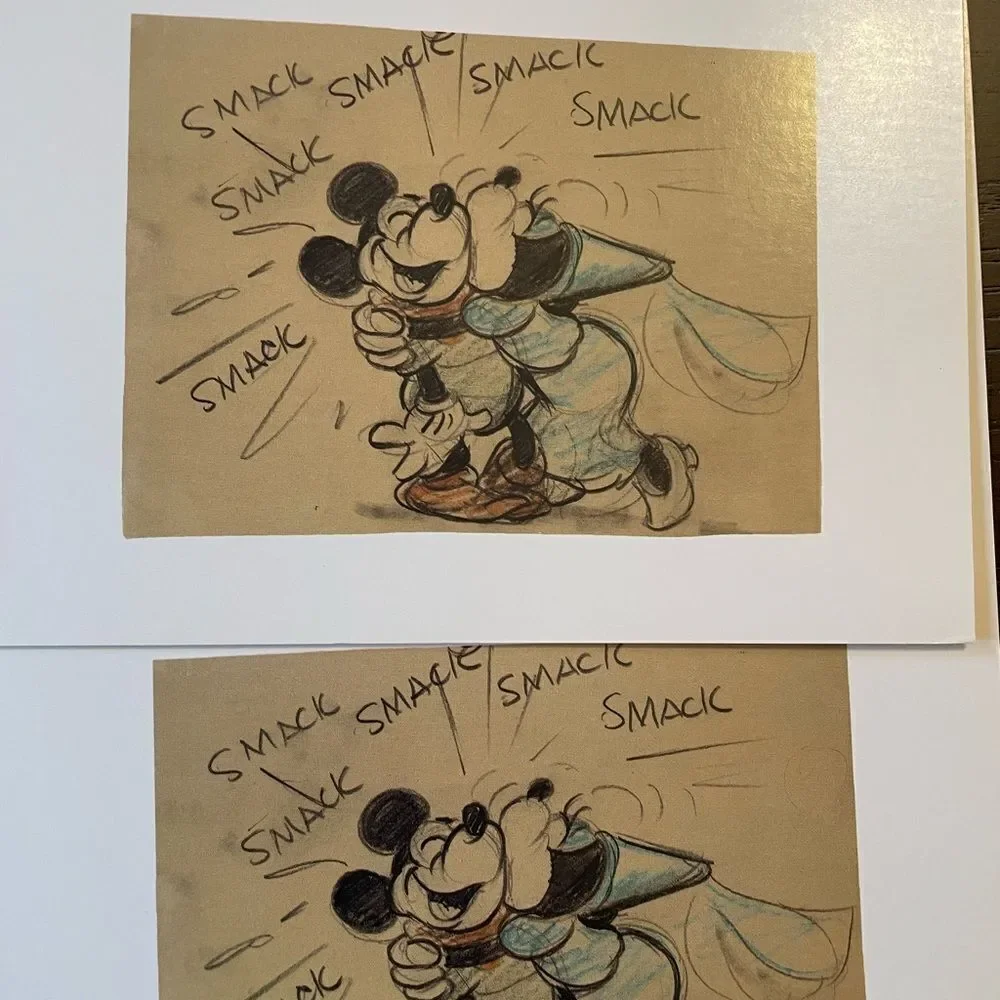 The Art Group Mickey & Co Vintage Foldable Disney Mickey Pluto Minnie Cards
